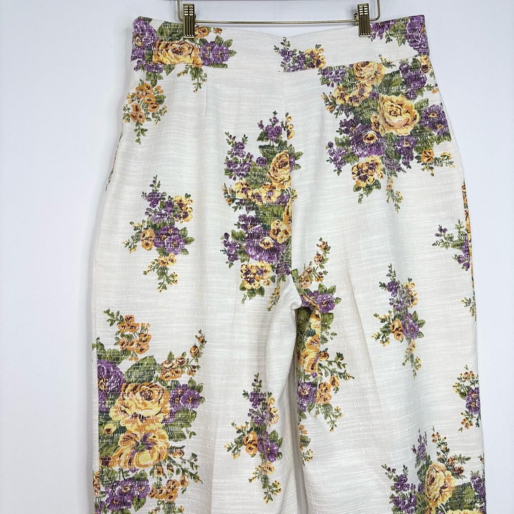 Sezane Jenson Trousers and Hermance Top Ella Purple Floral Size 14 Size 46 SET - Picture 11 of 16